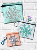 DIGITAL DOWNLOAD Snowflake Zipper Bag Set 5 SIZES INCLUDED