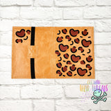 DIGITAL DOWNLOAD Applique Leopard Heart A6 Notebook Set