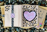 DIGITAL DOWNLOAD Applique Leopard Heart A6 Notebook Set