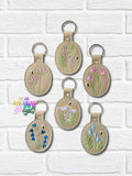 DIGITAL DOWNLOAD Wildflower Snap Tab Key Chain Bundle