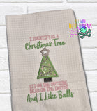 DIGITAL DOWNLOAD Applique I Identify As A Christmas Tree 4 SIZES INCLUDED