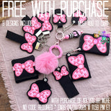 DIGITAL DOWNLOAD Applique Heart Bow Wristlet Essentials Set 9 DESIGNS INCLUDED