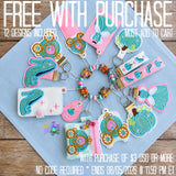 DIGITAL DOWNLOAD Applique Fairytale Princess Wristlet Essentials Set 12 DESIGNS INCLUDED