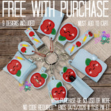 DIGITAL DOWNLOAD Applique Teacher Wristlet Essentials Set 9 DESIGNS INCLUDED