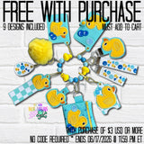 DIGITAL DOWNLOAD Applique Rubber Duck Wristlet Essentials Set 9 DESIGNS INCLUDED