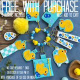 DIGITAL DOWNLOAD Applique Rubber Duck Wristlet Essentials Set 9 DESIGNS INCLUDED