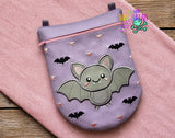 DIGITAL DOWNLOAD Applique Ghoul's Night Out: Bat Round Bottom Bag