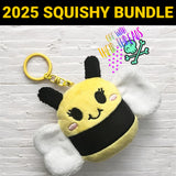 DIGITAL DOWNLOAD Applique Bee Squishy Keychain