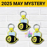 DIGITAL DOWNLOAD Grumpy Bee Snap Tab Key Chain