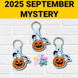 DIGITAL DOWNLOAD Pumpkin Snoop Snap Tab Keychain