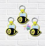 DIGITAL DOWNLOAD Grumpy Bee Snap Tab Key Chain