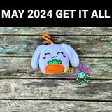 DIGITAL DOWNLOAD Applique Bunny Squishy Key Chain