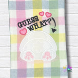 DIGITAL DOWNLOAD Applique Guess What? Bunny Butt! 3 SIZES INCLUDED