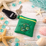 DIGITAL DOWNLOAD 4x4 Geometric Sea Turtle ITH Zippered Bag Lined and Unlined