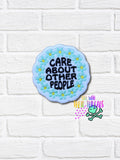 DIGITAL DOWNLOAD Care About Other People Patch 3 SIZES INCLUDED