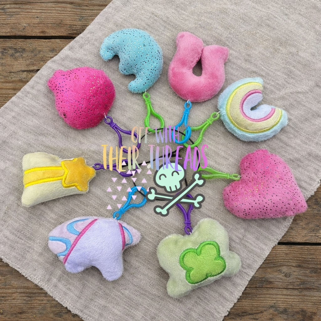 Thread Squishy DIGITAL DOWNLOAD Lucky Charm Key Chain Squishy Plush Set 8 DESIGNS INC ...