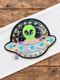 DIGITAL DOWNLOAD Applique Shaker UFO Alien Martian Panel Add On For ITH Round Rivet Bag 4 SIZES INCLUDED