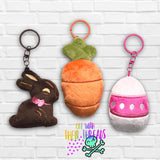 DIGITAL DOWNLOAD Applique Easter Basket Buddies Squishy Keychain Set
