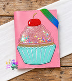 DIGITAL DOWNLOAD Applique Shaker Cupcake A6 Notebook Cover