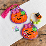 DIGITAL DOWNLOAD Shake, Rattle & Gourd Applique Bow Pumpkin Shaker Bookmark Ornament Bag Tag