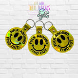 DIGITAL DOWNLOAD FAFO Face Snap Tab Key Chain