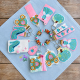 DIGITAL DOWNLOAD Applique Fairytale Princess Wristlet Essentials Set 12 DESIGNS INCLUDED