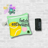 DIGITAL DOWNLOAD 5x5 Applique Fetch Enthusiast Dog Poo Bag Holder