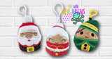 DIGITAL DOWNLOAD Applique Christmas Buddies Squishy Keychain Set