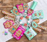 DIGITAL DOWNLOAD Applique Sugar & Spice Gingerbread Wristlet Essentials Set 12 DESIGNS INCLUDED