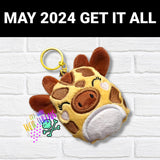 DIGITAL DOWNLOAD Applique Giraffe Squishy Key Chain
