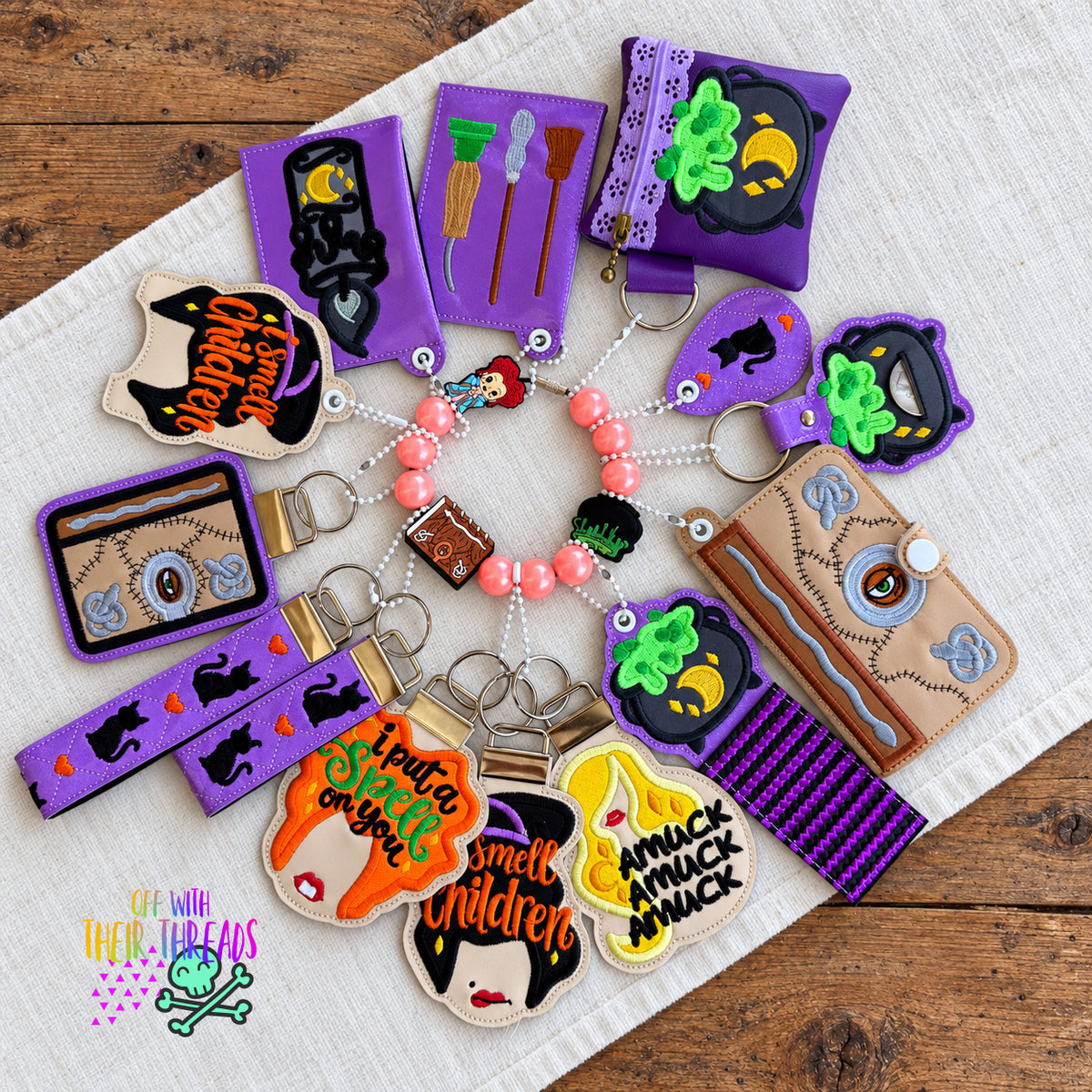 DIGITAL DOWNLOAD Applique Hocus Pocus Wristlet Essentials Set 13 DESIG ...