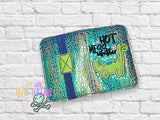 DIGITAL DOWNLOAD 5x7 Applique Hot Mess Monster Mini Composition Notebook Cover