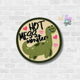 DIGITAL DOWNLOAD Hot Mess Monster Loch Ness Nessie Patch 3 SIZES INCLUDED
