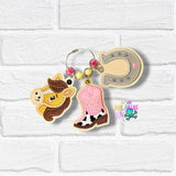 DIGITAL DOWNLOAD Applique Howdy Honey Western Bookmark Ornament Bag Tag Bundle