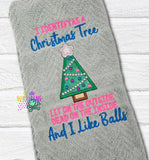 DIGITAL DOWNLOAD Applique I Identify As A Christmas Tree 4 SIZES INCLUDED