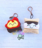 DIGITAL DOWNLOAD Applique Smore and Campfire Chain Plush Set 2 DESIGNS INCLUDED