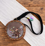 DIGITAL DOWNLOAD Applique Shaker Feature Fabric Panel Add On For ITH Round Rivet Bag 4 SIZES INCLUDED