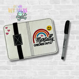 DIGITAL DOWNLOAD 5x7 Mentally Checked Out Mini Composition Notebook Cover