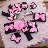 DIGITAL DOWNLOAD Applique Heart Bow Wristlet Essentials Set 9 DESIGNS INCLUDED