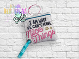 DIGITAL DOWNLOAD 5x5 No Nice Things Poo Bag Holder
