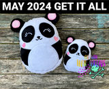 DIGITAL DOWNLOAD Applique Panda Plush Set 5 SIZES INCLUDED
