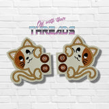 DIGITAL DOWNLOAD Peeking Kitten Cat Shoe Wings SATIN AND BEAN STITCH EYELET OPTIONS INCLUDED