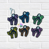 4x4 DIGITAL DOWNLOAD Scaredy Cat Eyelet Charm Key Chain Zipper Pull