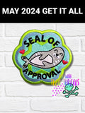 DIGITAL DOWNLOAD Seal Of Approval Patch 3 SIZES INCLUDED MAY 2024 MYSTERY BUNDLE