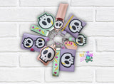 DIGITAL DOWNLOAD Applique Skull  Wristlet Essentials Set 9 DESIGNS INCLUDED