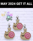DIGITAL DOWNLOAD Cutie Snail Snap Tab Key Chain