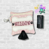 DIGITAL DOWNLOAD 5x5 Applique Split Bone Poo Bag Holder