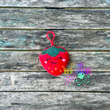 DIGITAL DOWNLOAD Applique Strawberry Squishy Key Chain