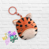 DIGITAL DOWNLOAD Applique Tiger Squishy Keychain