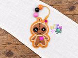 DIGITAL DOWNLOAD Applique Voodoo Doll Bag Tag Bookmark Ornament